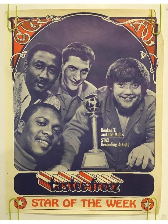 Booker T & the M.G.'s Tastee Freez Poster Vintage Original Pin-up 1960s Music
